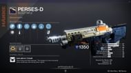 Perses-D High Impact Scout Rifle for sale with Banshee right now (Image via Destiny 2)